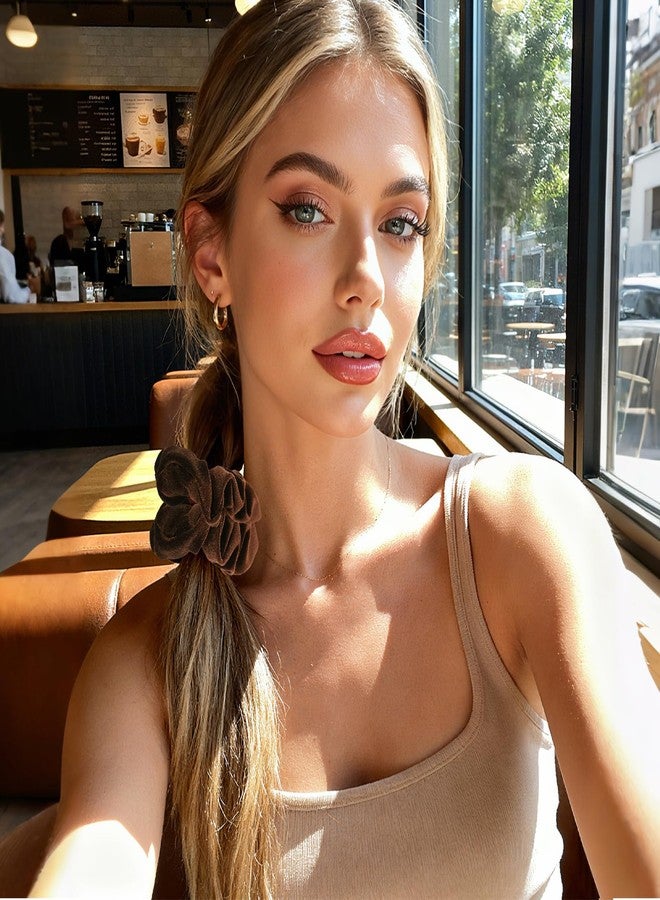 Whaline 12 Pack Hair Scrunchies Velvet Scrunchy Elastic Hair Bands for Women Hair Accessories (6 Coco Colors) - Image 5